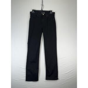 Levi's 724 Jeans Womens 29 Black Dark Wash High Rise Straight Stretch Denim